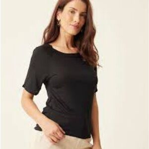 Classic Black Women's Boat Neck Top by Jones New York Size M